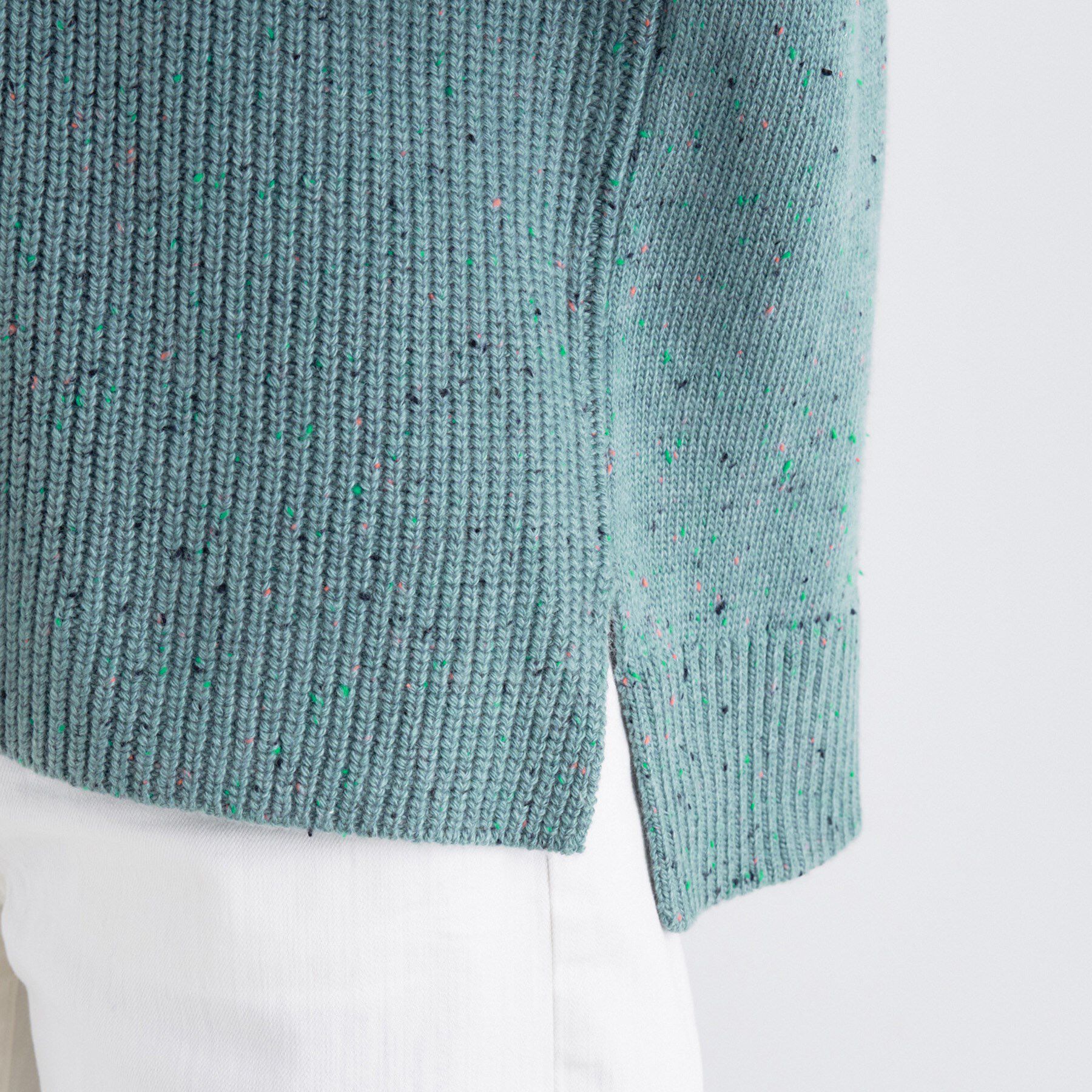 INDIVI「【洗える】カラーネップ スリットニット」|ニット・セーター|