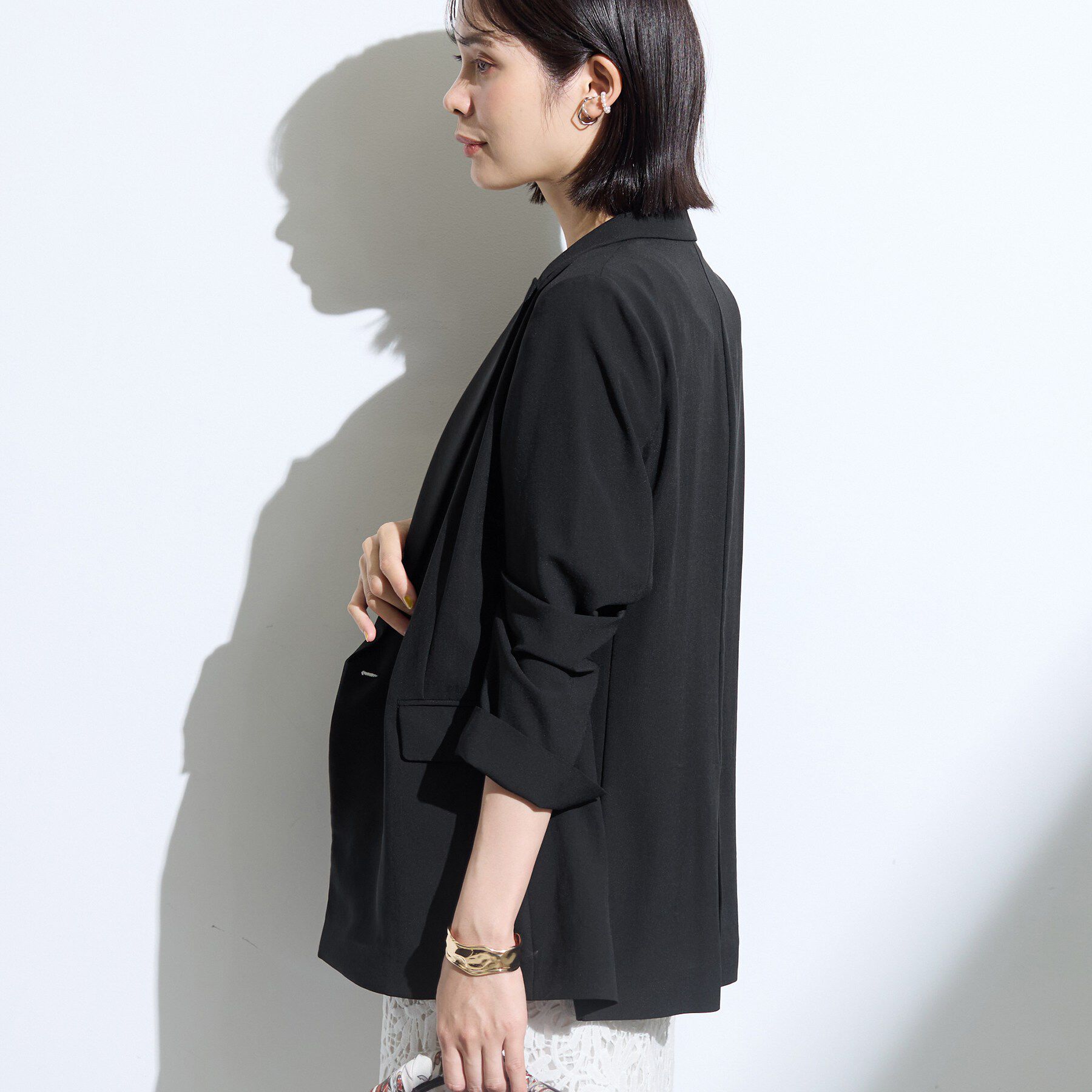 INDIVI「【接触冷感/UVケア/着る日傘】ダブルジャケット」|テーラードジャケット|