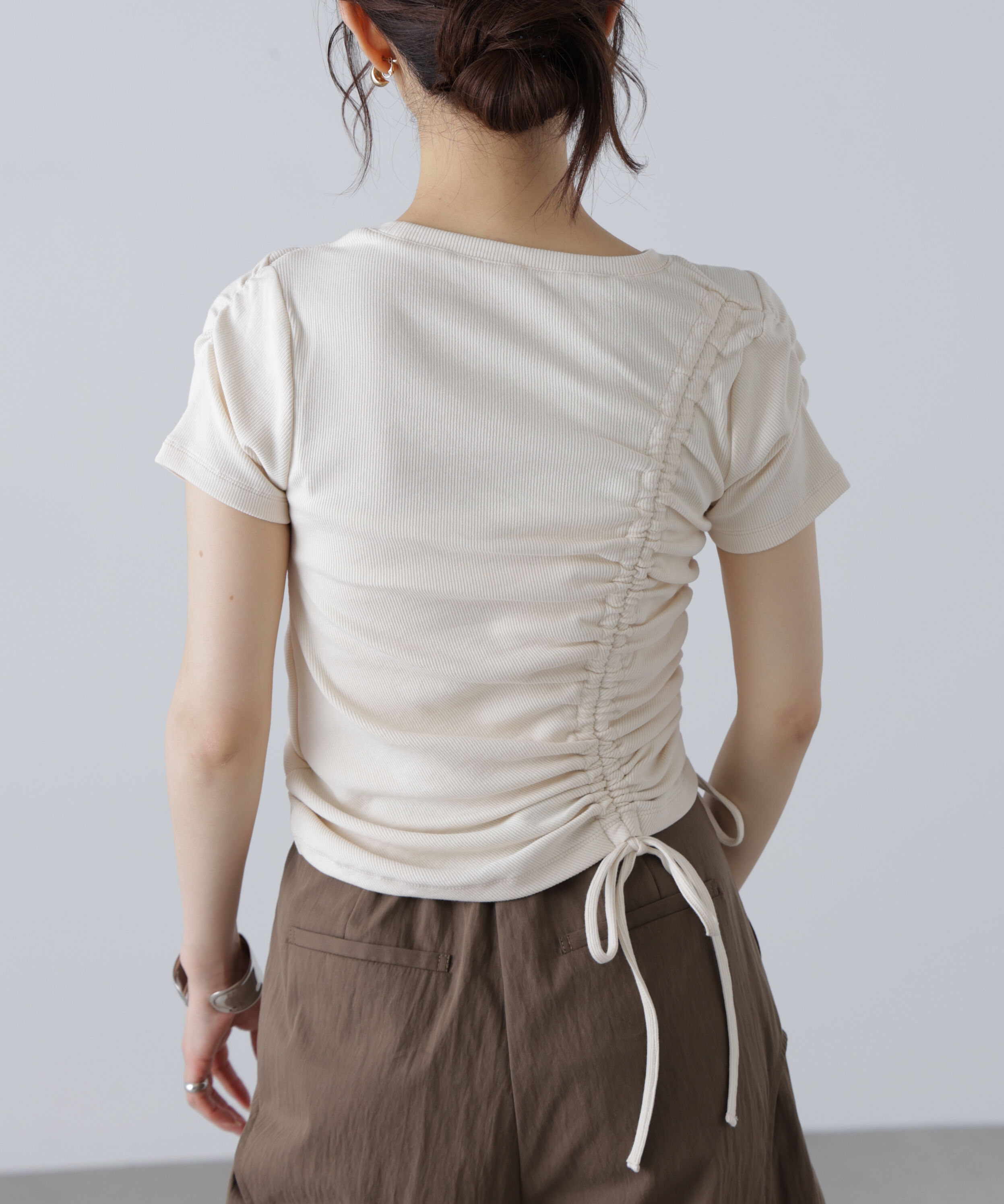 「アシメドロストリブカットソー」|Tシャツ・カットソー|
