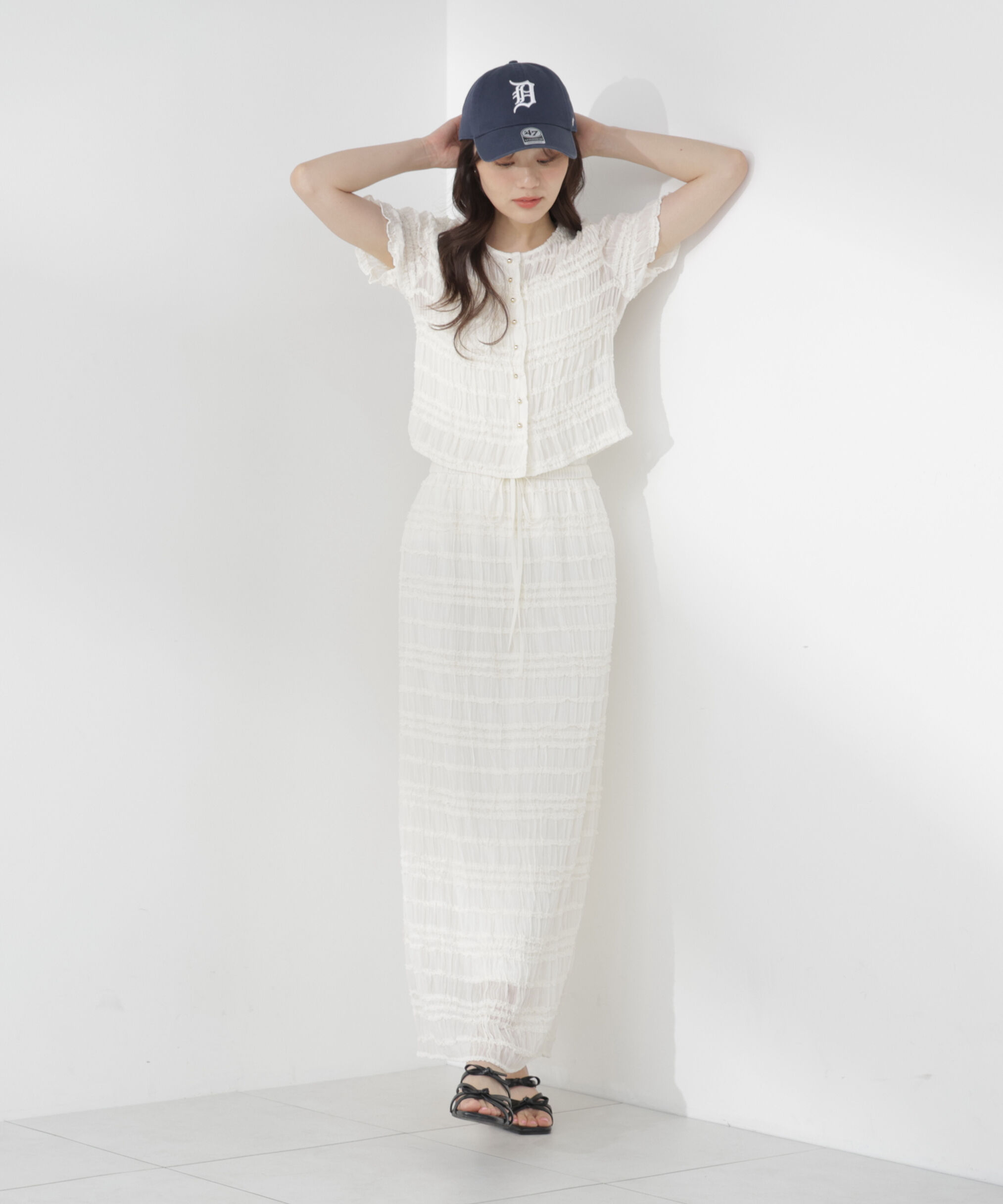 PROPORTION BODY DRESSING「＜a/mie＞フリルシャーリングスカート」|スカート|