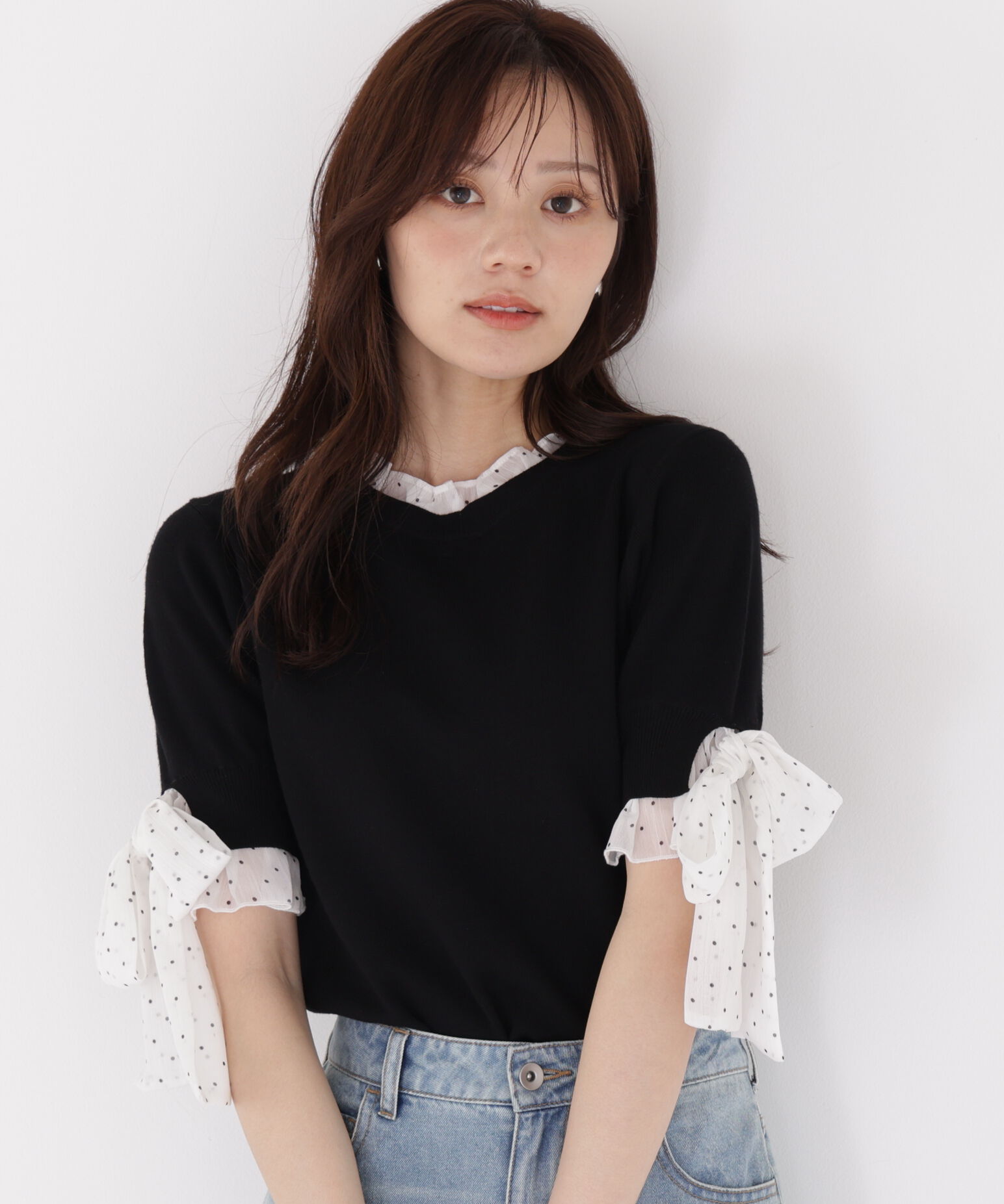 PROPORTION BODY DRESSING「リボンドッキングニット」|ニット・セーター|