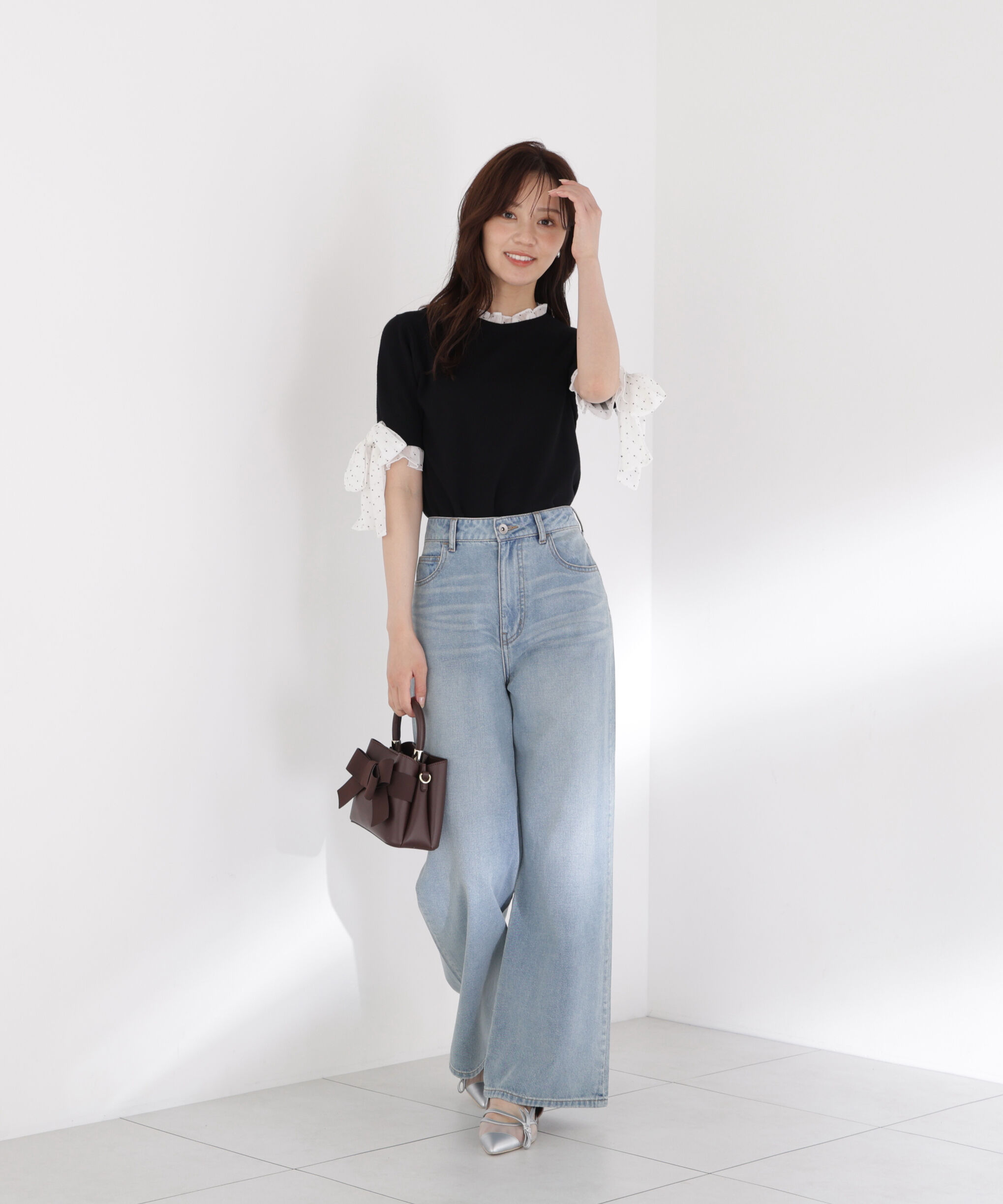 PROPORTION BODY DRESSING「リボンドッキングニット」|ニット・セーター|