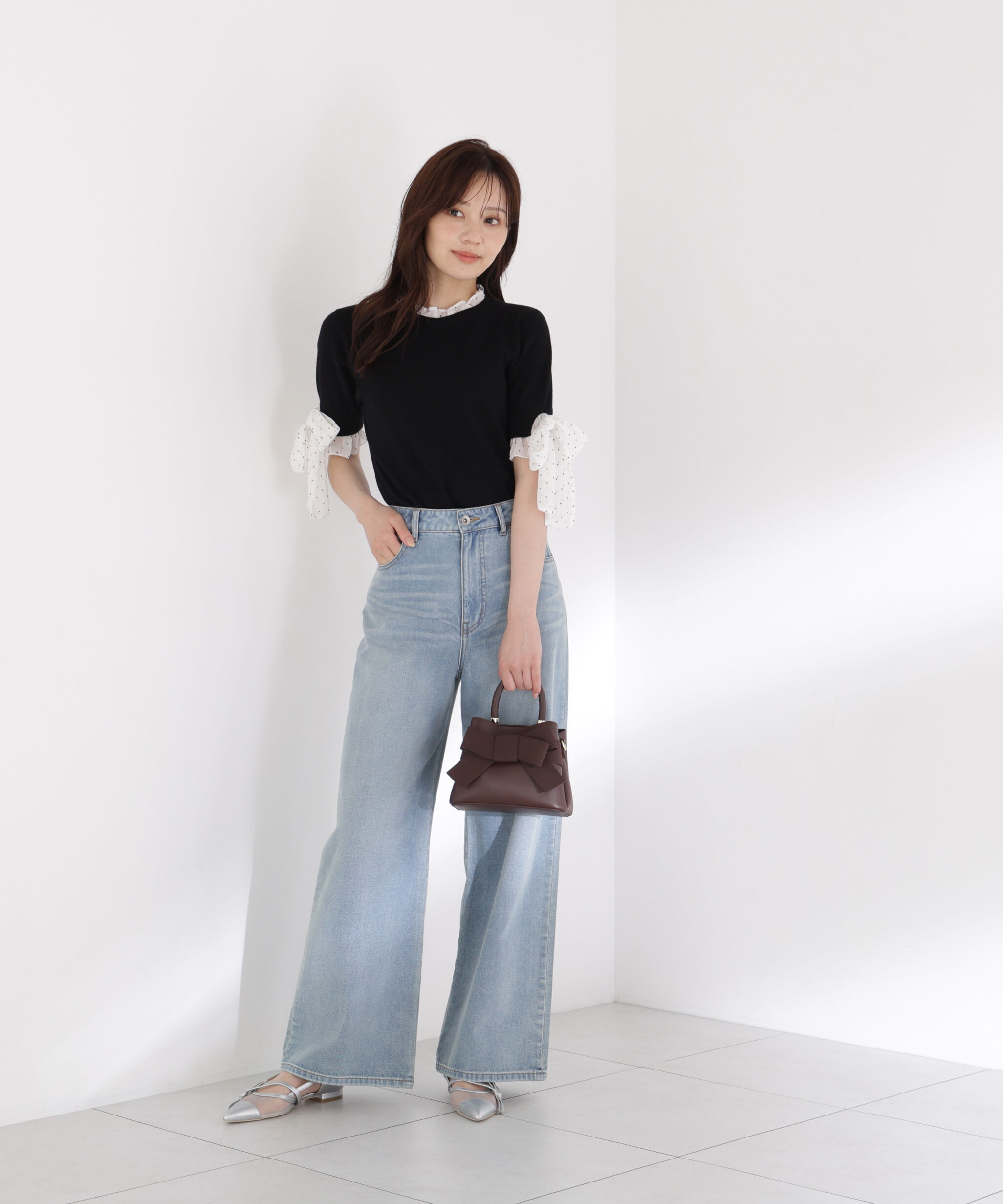 PROPORTION BODY DRESSING「リボンドッキングニット」|ニット・セーター|