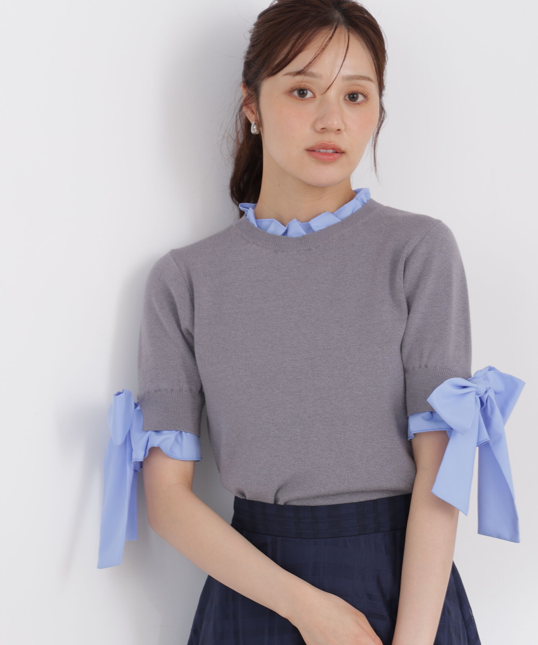 PROPORTION BODY DRESSING「リボンドッキングニット」|ニット・セーター|