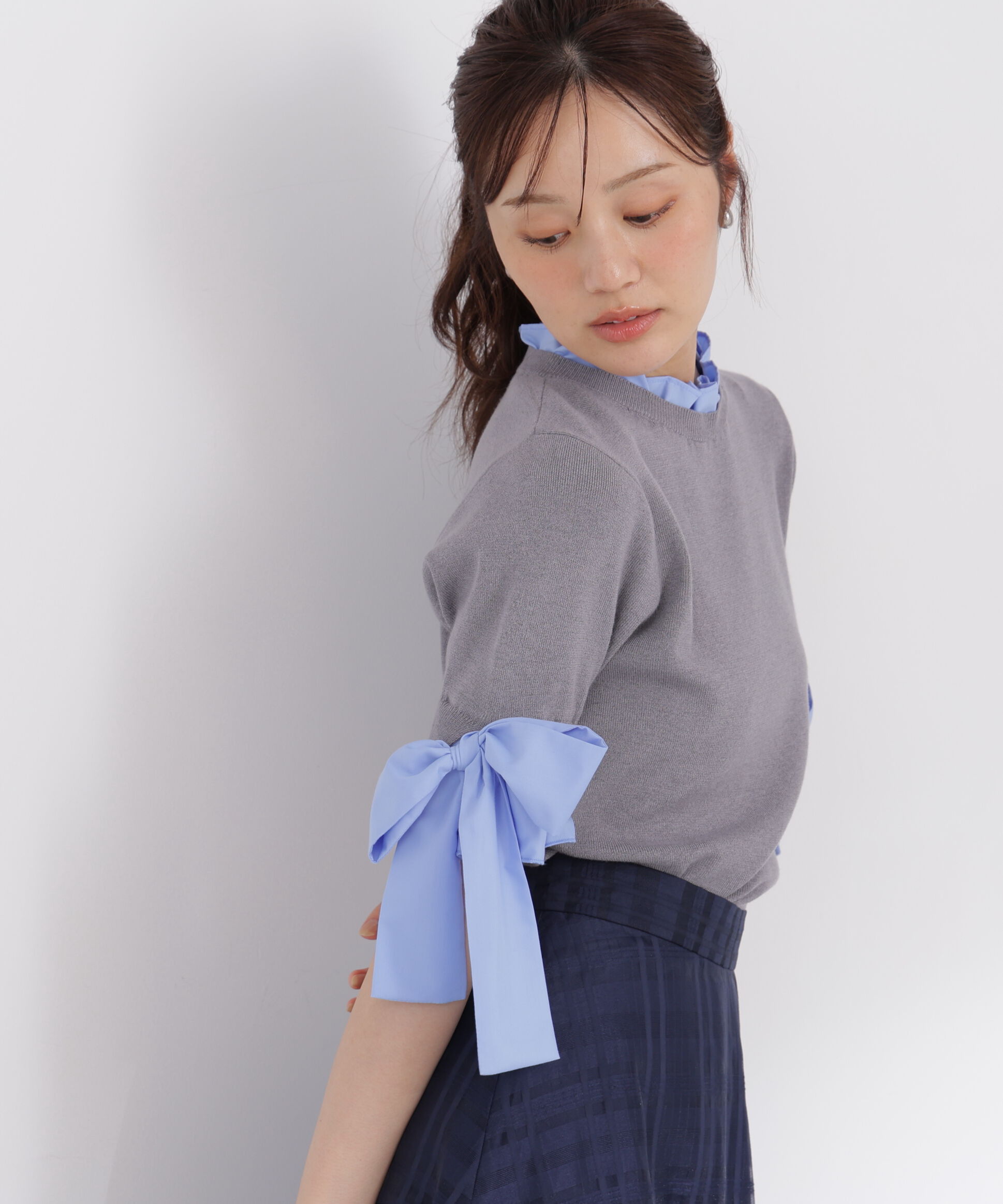PROPORTION BODY DRESSING「リボンドッキングニット」|ニット・セーター|