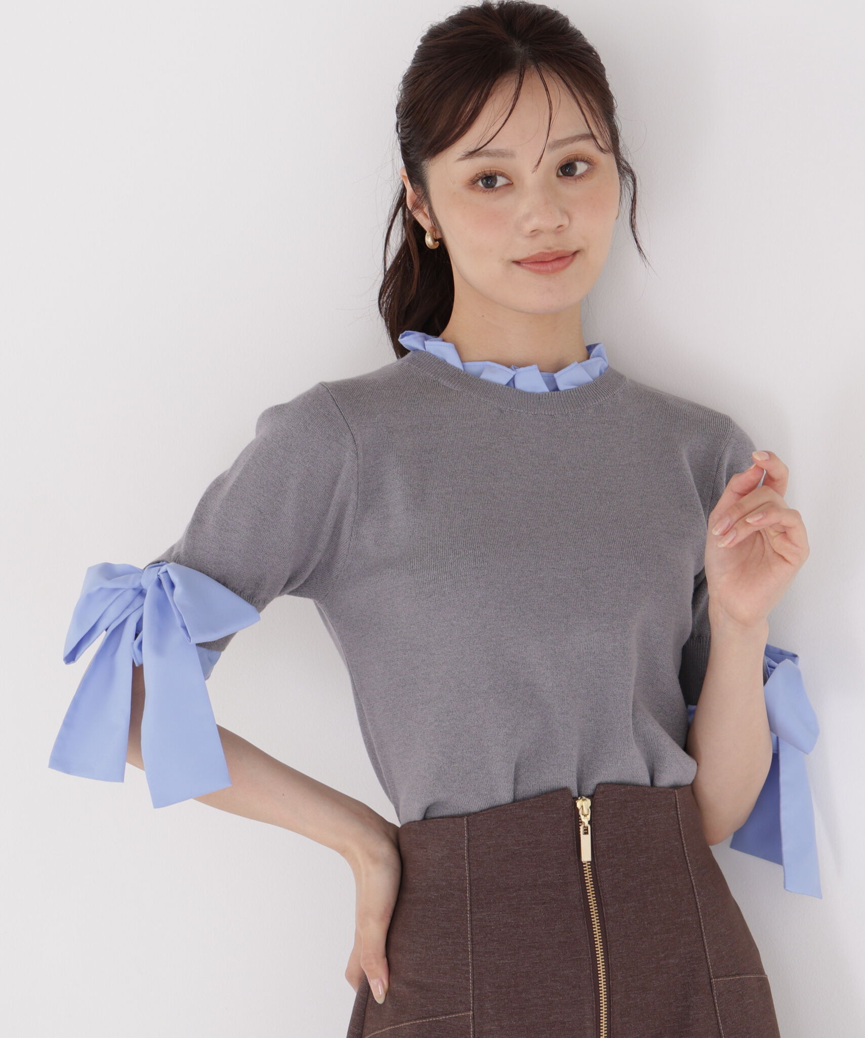 PROPORTION BODY DRESSING「リボンドッキングニット」|ニット・セーター|