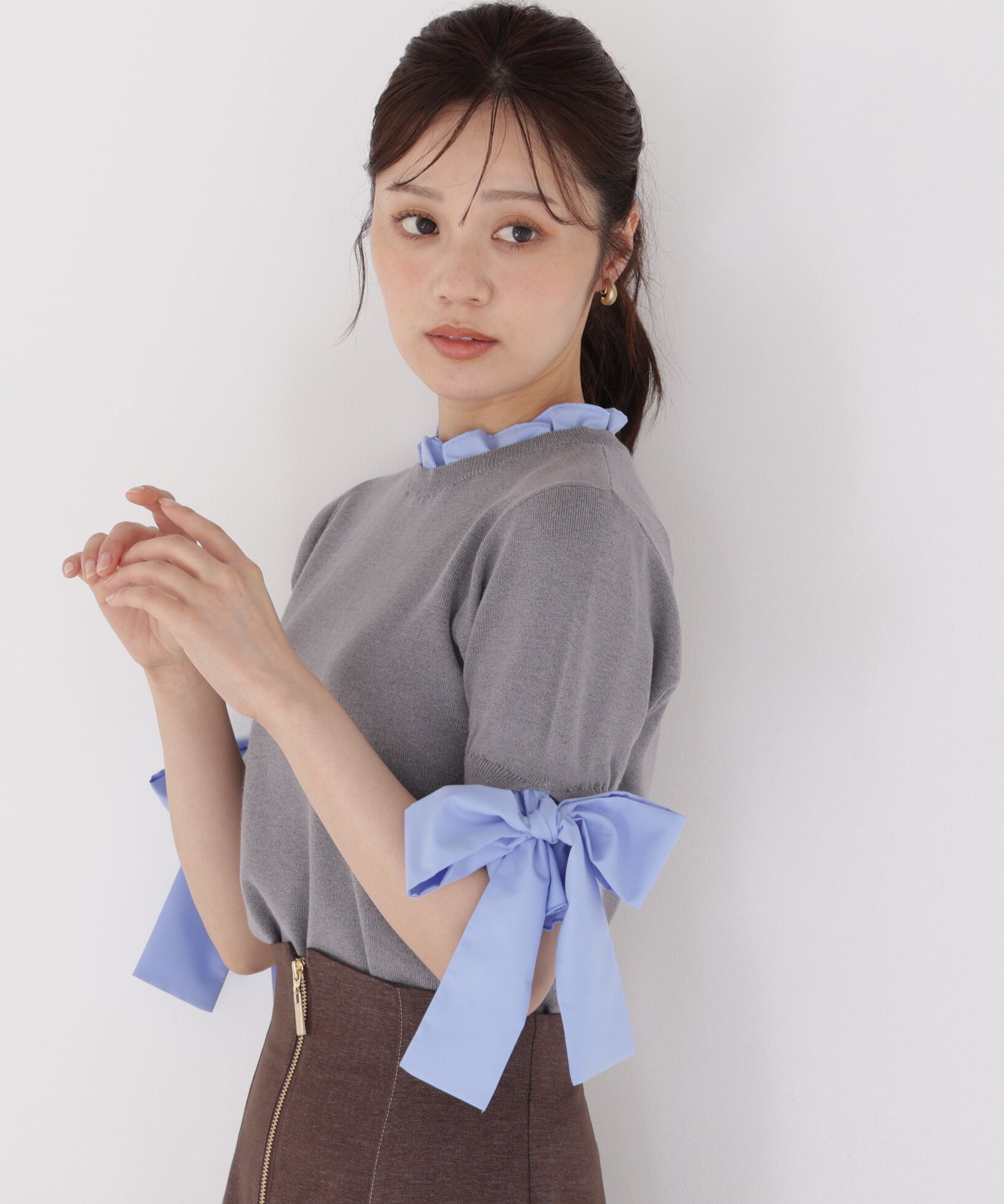 PROPORTION BODY DRESSING「リボンドッキングニット」|ニット・セーター|