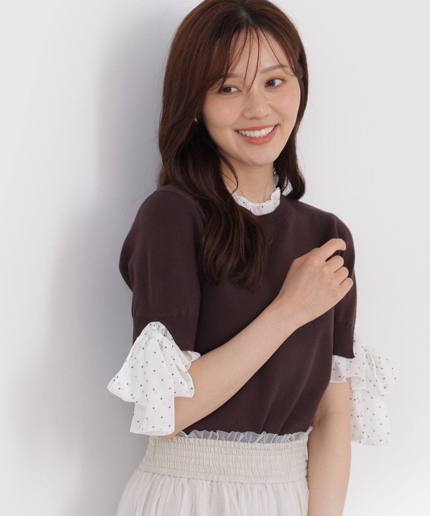 PROPORTION BODY DRESSING「リボンドッキングニット」|ニット・セーター|