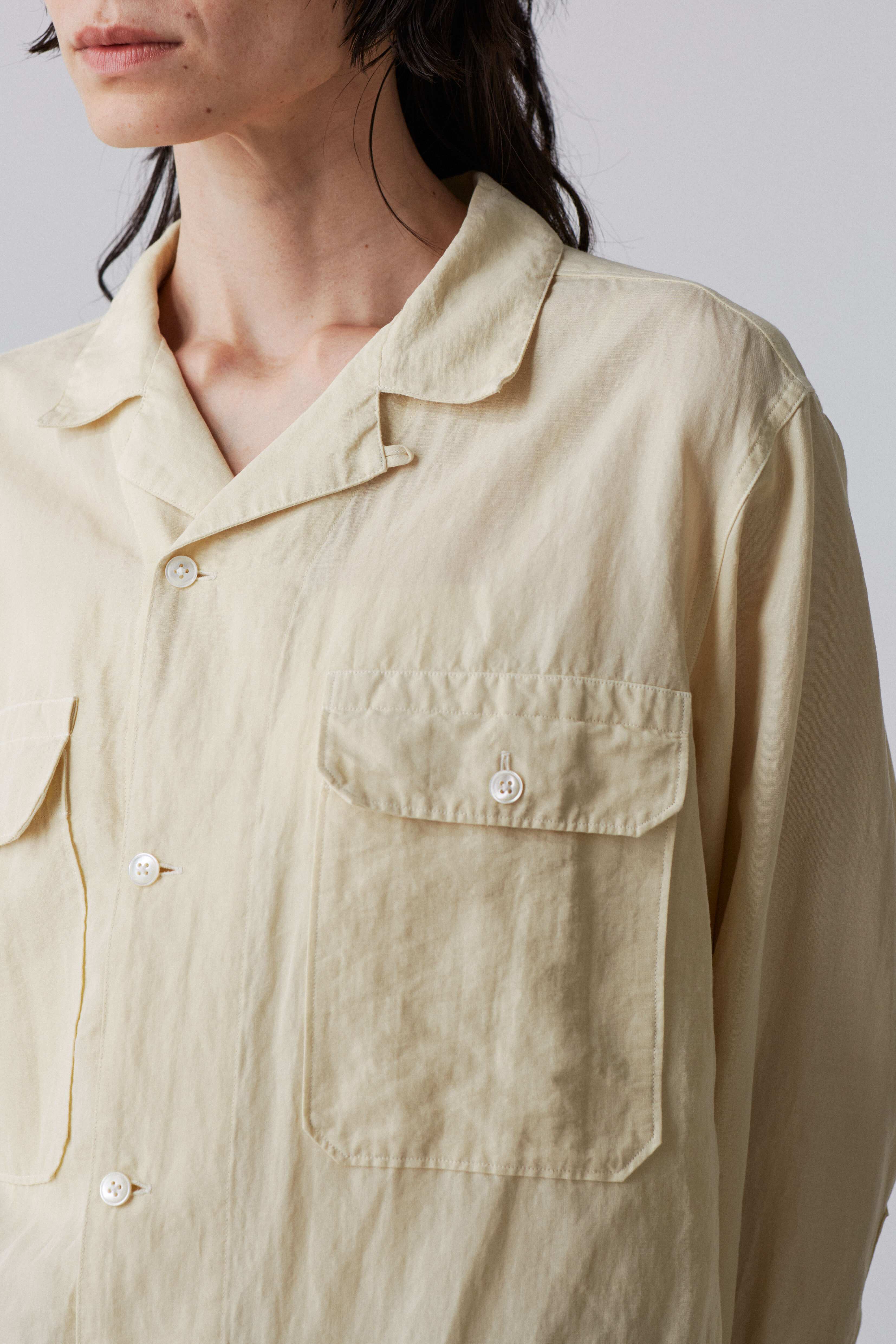 YLEVE 「YLEVE / COTTON RAMIE BROAD SHIRT」|シャツ・ブラウス|