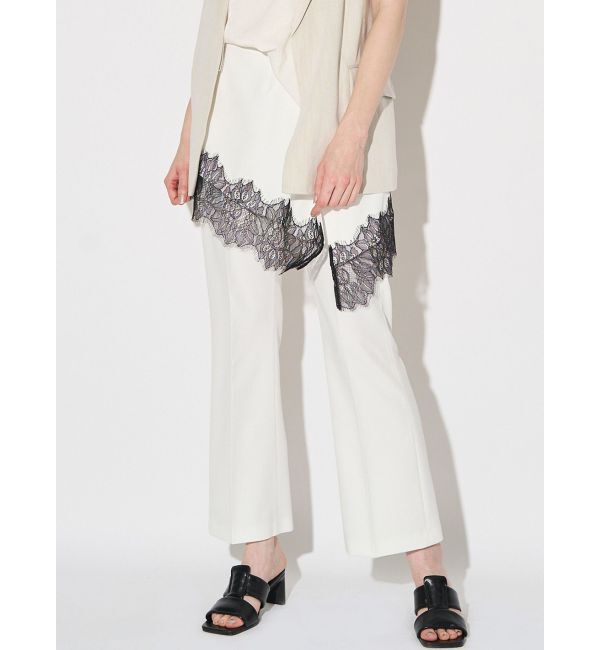 ELENDEEK「LACE TRIM SK LAYERED PT」|その他|オフホワイト