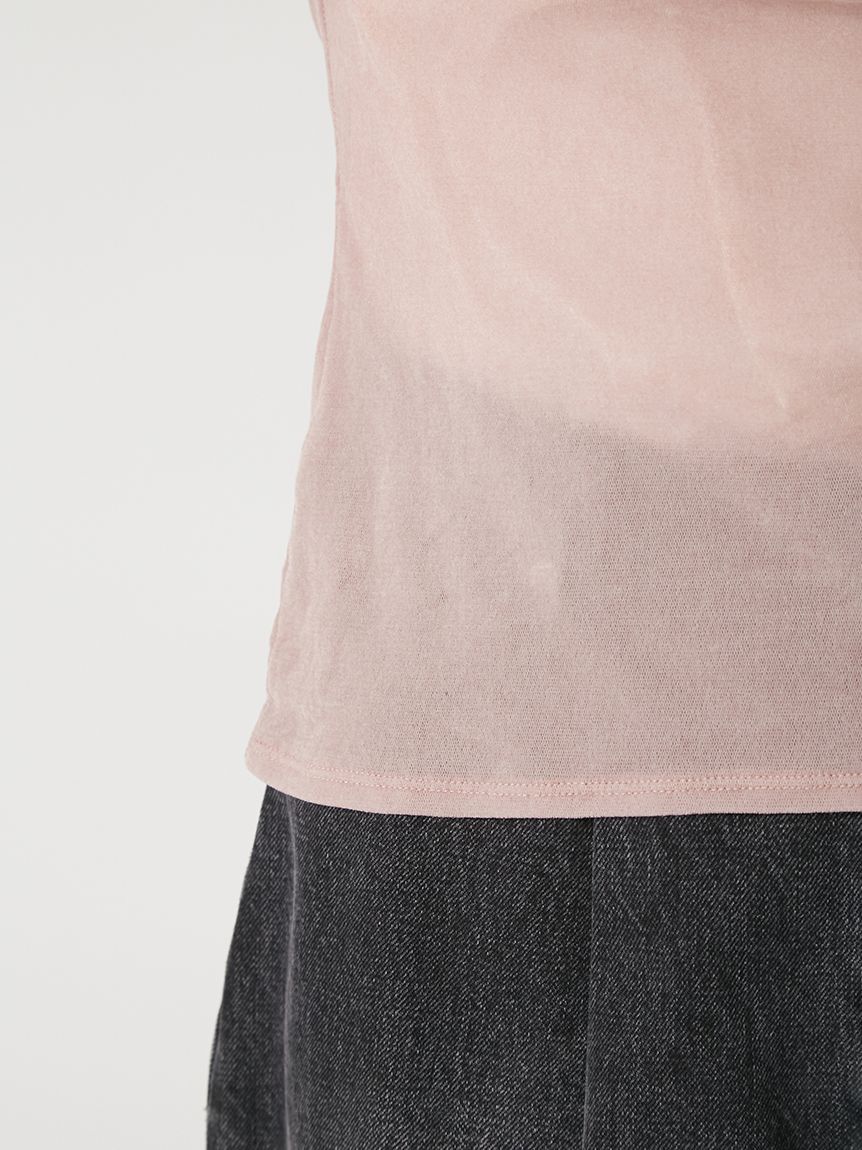 FRAY I.D「【ウォッシャブル】2wayフロッキーチュールトップス」|Tシャツ・カットソー|