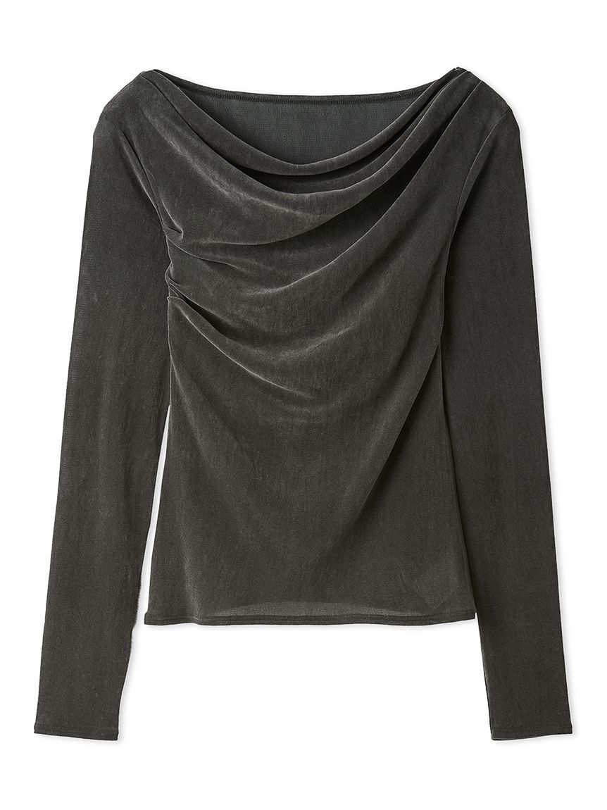 FRAY I.D「【ウォッシャブル】2wayフロッキーチュールトップス」|Tシャツ・カットソー|GRY