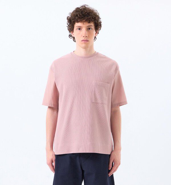 MACKINTOSH PHILOSOPHY「ニットコンビTシャツ ケーブルニット&times;ブロード」|Tシャツ・カットソー|