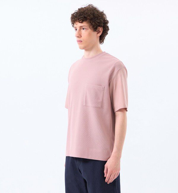 MACKINTOSH PHILOSOPHY「ニットコンビTシャツ ケーブルニット&times;ブロード」|Tシャツ・カットソー|