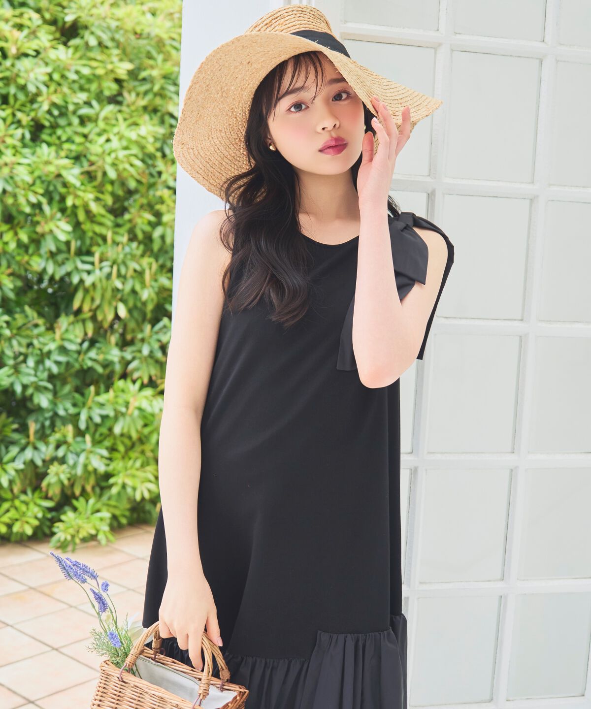 WILLSELECTION「ショルダーリボンヘムフレアワンピース」|ワンピース|