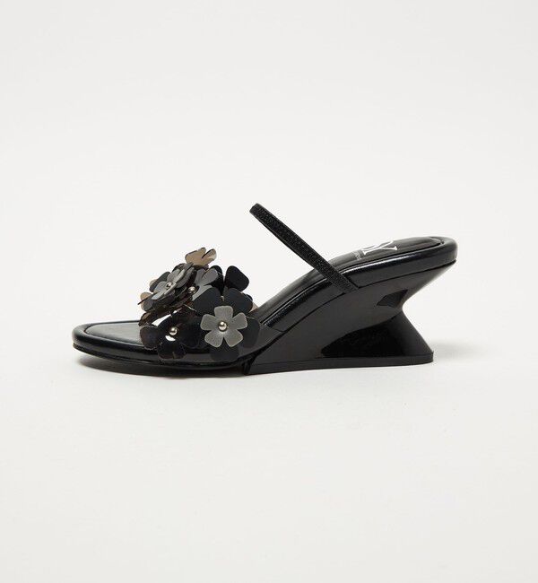 ODETTE E ODILE「＜SY＞フラワーウェッジ サンダル60」|サンダル|BLACK