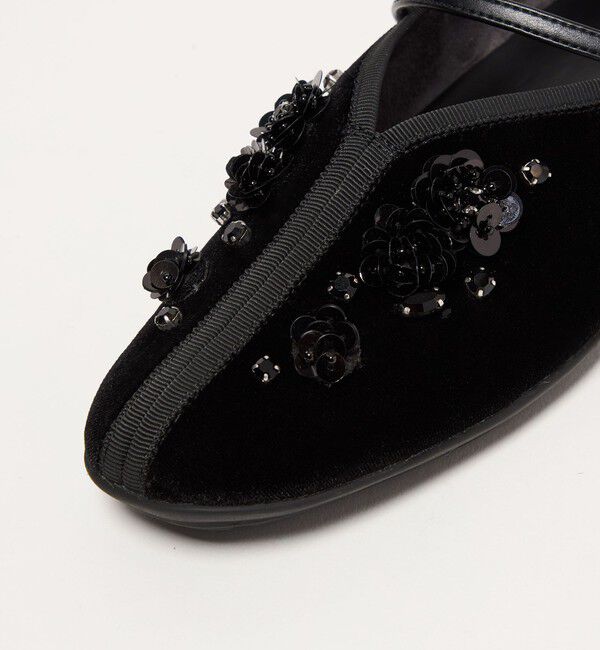 SY UNITED ARROWS「＜SY＞フラワービジューチャイナベルト フラット20&uarr;」|バレエシューズ|