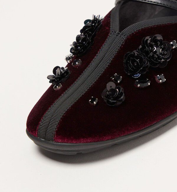 SY UNITED ARROWS「＜SY＞フラワービジューチャイナベルト フラット20&uarr;」|バレエシューズ|