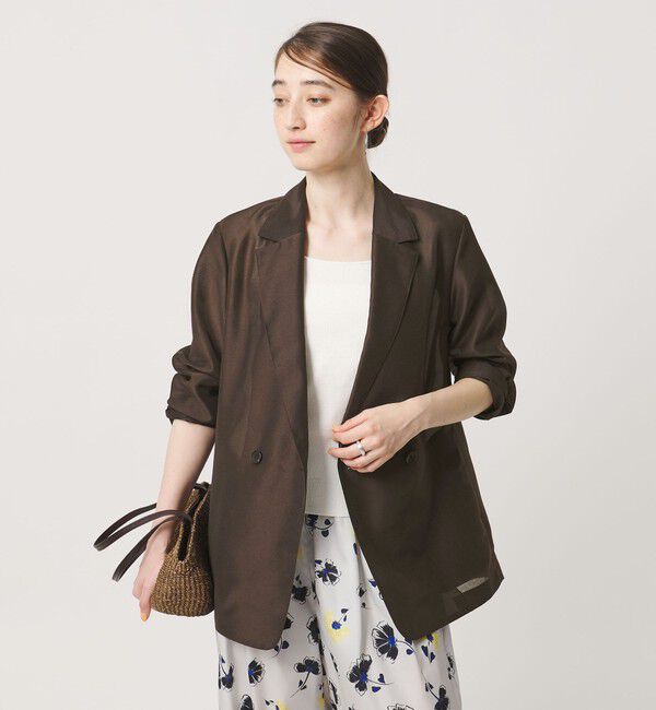 UNITED ARROWS「シアー テーラードジャケット ‐ウォッシャブル‐」|テーラードジャケット|DK.BROWN