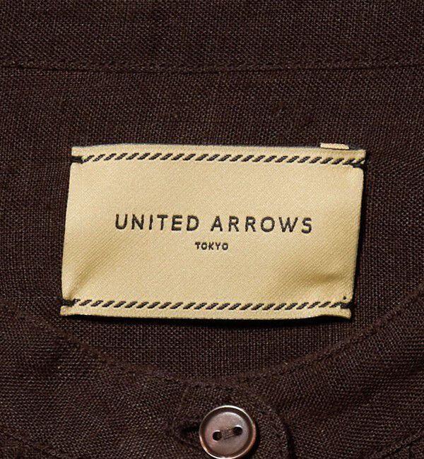UNITED ARROWS「エンブロイダリー バンドカラー シャツ」|シャツ・ブラウス|