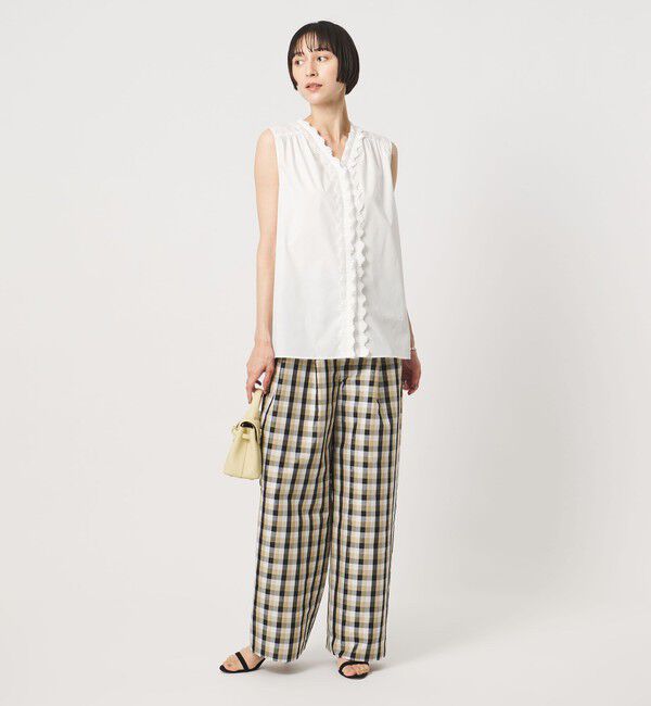 UNITED ARROWS「2WAY タックフリル ノースリーブ ブラウス」|シャツ・ブラウス|
