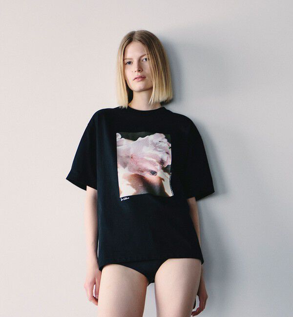 AEWEN MATOPH「＜Kei Sakakura for AEWEN MATOPH＞フォトTシャツ Sweet pea vein 」|Tシャツ・カットソー|BLACK