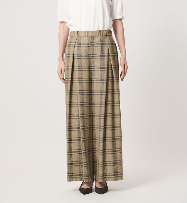 UNITED ARROWS「チェック イージー ワイドパンツ ‐ウォッシャブル‐」|その他|
