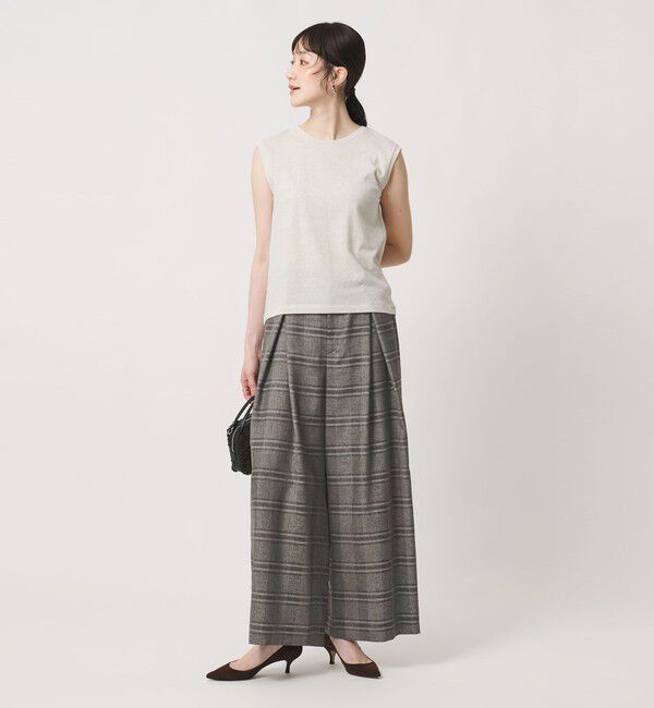 UNITED ARROWS「チェック イージー ワイドパンツ ‐ウォッシャブル‐」|その他|
