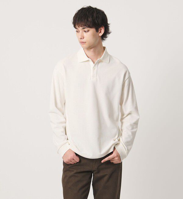 UNITED ARROWS「【別注】＜CONCHON QUINETTE＞ロングスリーブ ポロシャツ」|ポロシャツ|OFF WHITE