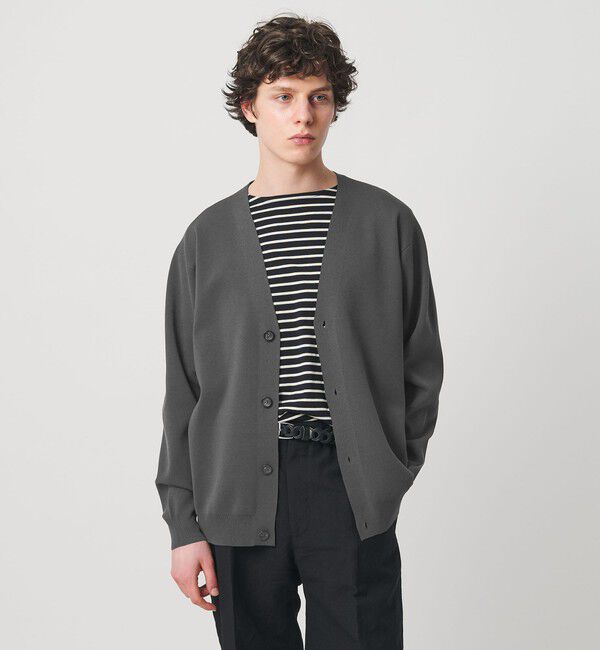 UNITED ARROWS「フォーシーズンズ ミラノリブ カーデガン」|カーディガン|DK.GRAY
