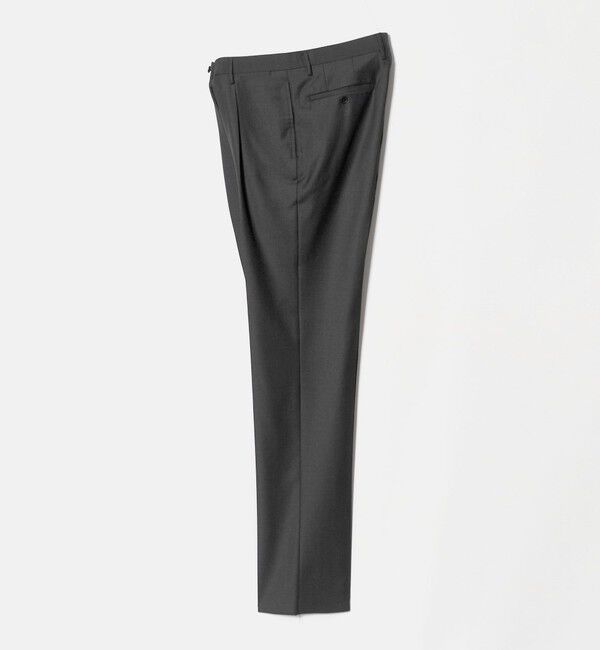 UNITED ARROWS「＜SOVEREIGN＞サージ 1プリーツ テーパード スラックス」|スラックス|DK.GRAY