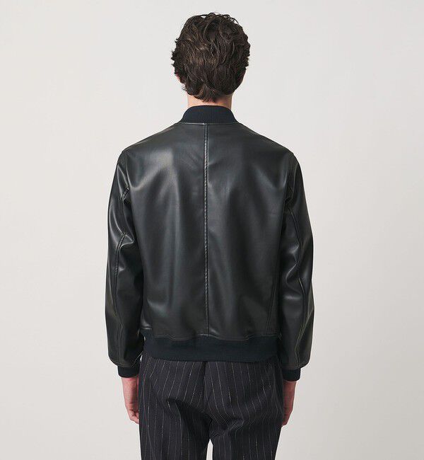 UNITED ARROWS「レザーライク ボンバージャケット」|ブルゾン・スタジャン|