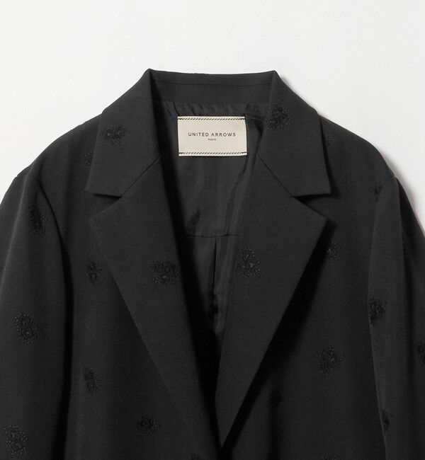 UNITED ARROWS「フラワー ジャガード バックフレア ジャケット」|テーラードジャケット|