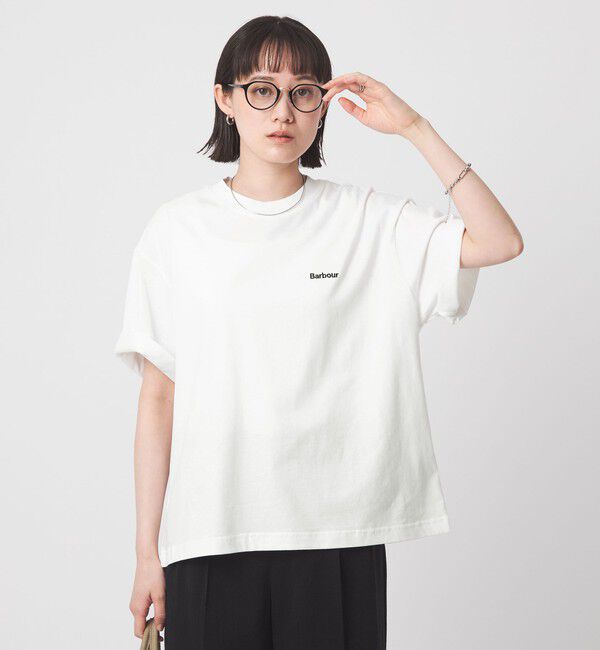 UNITED ARROWS green label relaxing「＜Barbour＞Marjorie ロゴ Tシャツ」|Tシャツ・カットソー|OFF WHITE