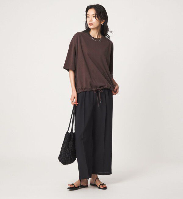 UNITED ARROWS green label relaxing「【WEB限定】＜at ease＞ドロスト カットソー 接触冷感 UVカット 遮熱」|Tシャツ・カットソー|