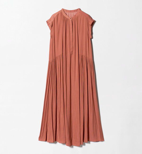 UNITED ARROWS green label relaxing「サテン ギャザー フレンチスリーブ ワンピース」|ワンピース|