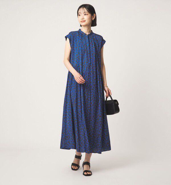 UNITED ARROWS green label relaxing「サテン ギャザー フレンチスリーブ ワンピース」|ワンピース|その他1