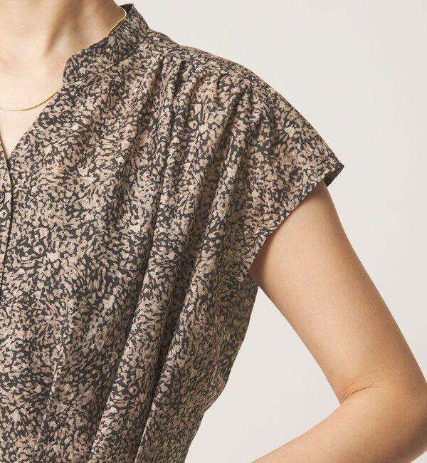 UNITED ARROWS green label relaxing「シアー タック フレア フレンチスリーブ ワンピース」|ワンピース|