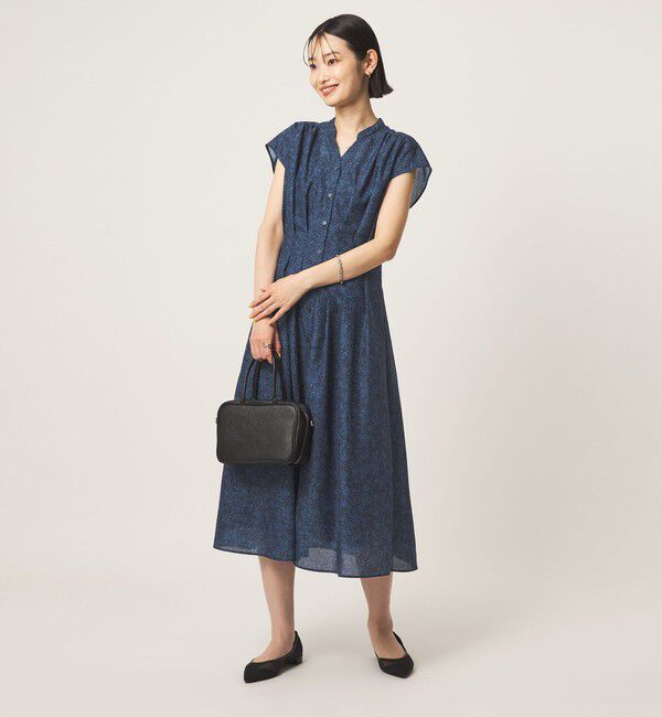 UNITED ARROWS green label relaxing「シアー タック フレア フレンチスリーブ ワンピース」|ワンピース|