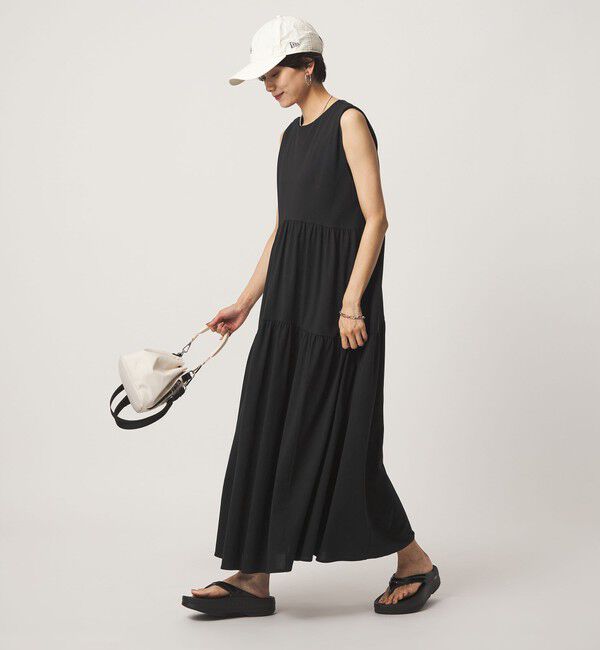UNITED ARROWS green label relaxing「［size SHORTあり］カット ティアード ワンピース」|ワンピース|