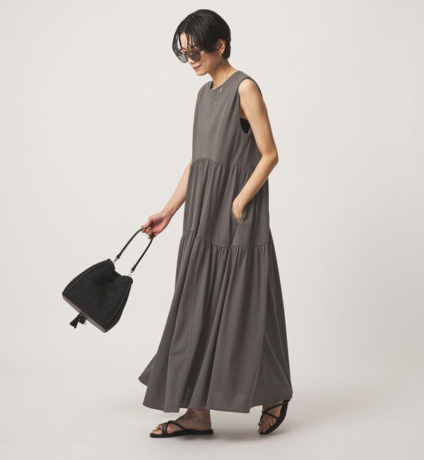 UNITED ARROWS green label relaxing「［size SHORTあり］カット ティアード ワンピース」|ワンピース|