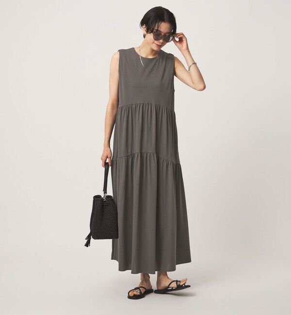 UNITED ARROWS green label relaxing「［size SHORTあり］カット ティアード ワンピース」|ワンピース|