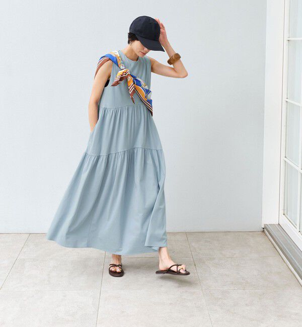 UNITED ARROWS green label relaxing「［size SHORTあり］カット ティアード ワンピース」|ワンピース|
