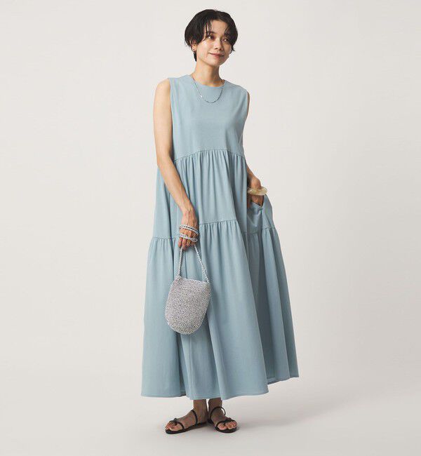 UNITED ARROWS green label relaxing「［size SHORTあり］カット ティアード ワンピース」|ワンピース|