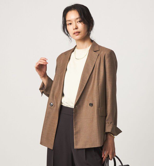 UNITED ARROWS green label relaxing「［size SHORTあり］トリアセ ライト ダブルジャケット  UVカット 通気性」|テーラードジャケット|
