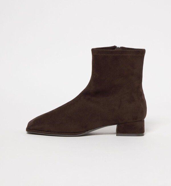UNITED ARROWS green label relaxing「スクエア ストレッチ ショートブーツ 撥水」|ロングブーツ|DK.BROWN