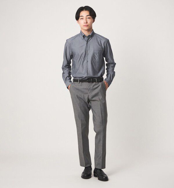 UNITED ARROWS green label relaxing「エブリット TC ツイル ジャージー スナップ ボタンダウン シャツ -ストレッチ・イージーアイロン・吸水速乾」|シャツ・ブラウス|
