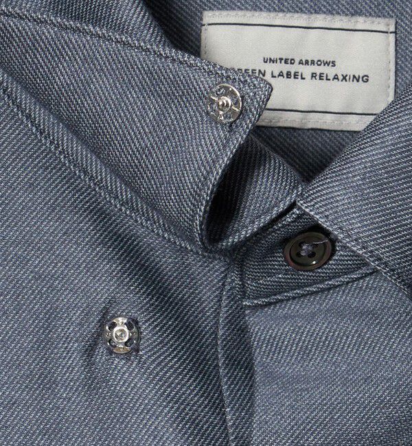 UNITED ARROWS green label relaxing「エブリット TC ツイル ジャージー スナップ ボタンダウン シャツ -ストレッチ・イージーアイロン・吸水速乾」|シャツ・ブラウス|