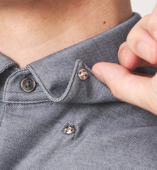 UNITED ARROWS green label relaxing「エブリット TC ツイル ジャージー スナップ ボタンダウン シャツ -ストレッチ・イージーアイロン・吸水速乾」|シャツ・ブラウス|