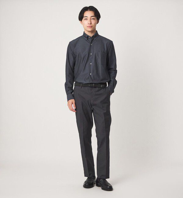 UNITED ARROWS green label relaxing「エブリット TC ツイル ジャージー スナップ ボタンダウン シャツ -ストレッチ・イージーアイロン・吸水速乾」|シャツ・ブラウス|